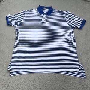 Polo Ralph Lauren Polo Mens XL Blue White Striped Short Sleeve Pony Logo Shirt